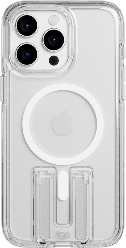 Tech21 Evo Crystal Kick case for iPhone 15 Pro Max - Compatible with MagSafe - Impact Protection Case - White
