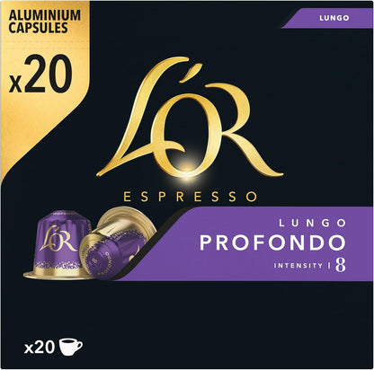 L`Or Espresso Koffiecups Lungo Profondo (200 Lungo Koffie Capsules) 10 X 20 Cups