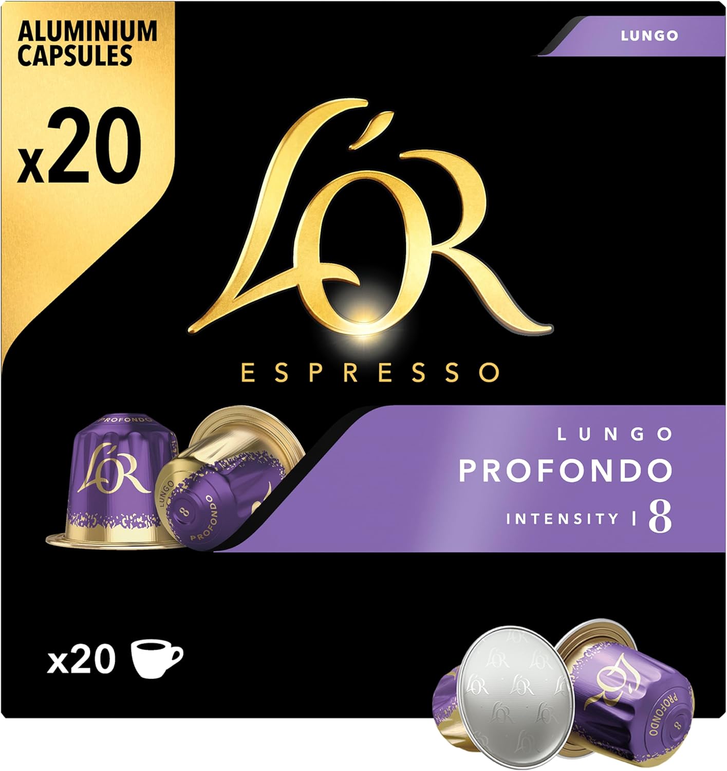 L`Or Espresso Koffiecups Lungo Profondo (200 Lungo Koffie Capsules) 10 X 20 Cups