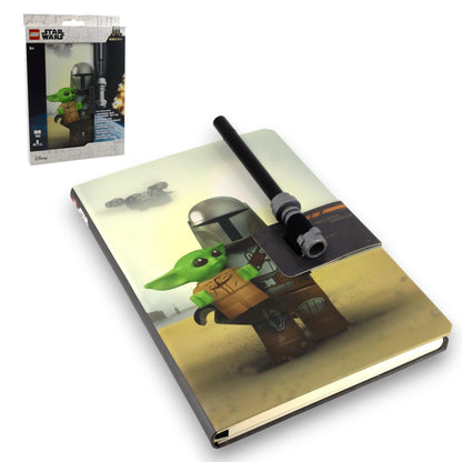 IQ LEGO Star Wars The Mandalorian, taccuino a pois e penna in gel scuro (53688