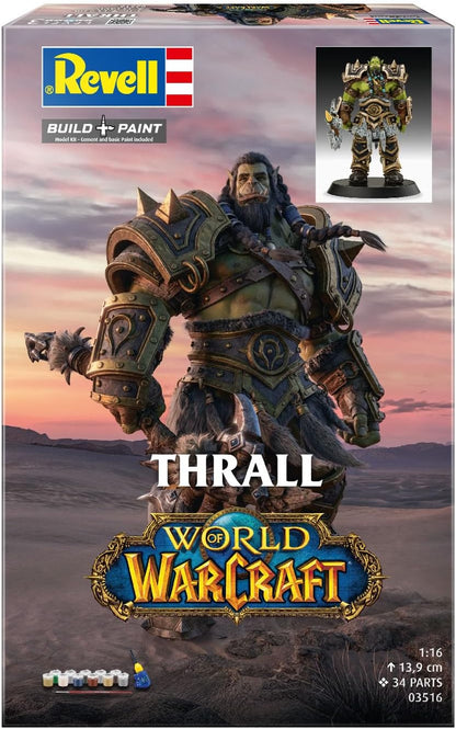 Revell Gift Set 03516 The Orc Thrall: World of Warcraft 1:16 Scale Unbuilt Plastic Model Kit with Accessories