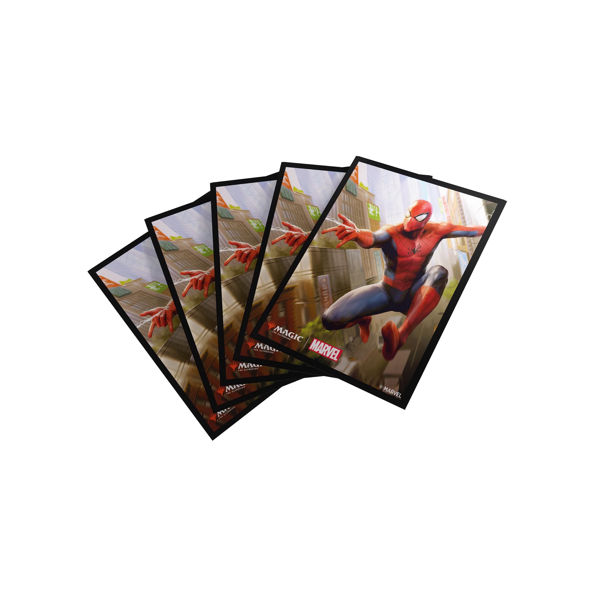 Gamegenic | Magic: The Gathering - Marvel's Spider-Man Premium Art Sleeves - Spider-Man| 105 Sleeves Per Pack | Trading Card Accessory