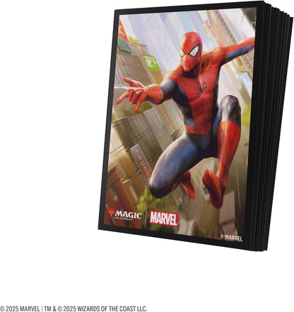 Gamegenic | Magic: The Gathering - Marvel's Spider-Man Premium Art Sleeves - Spider-Man| 105 Sleeves Per Pack | Trading Card Accessory
