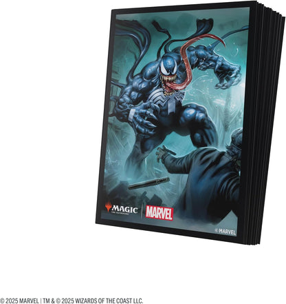 Gamegenic | Magic: The Gathering - Marvel's Spider-Man Premium Art Sleeves - Venom| 105 Sleeves Per Pack | Trading Card Accessory