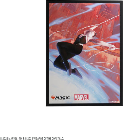 Gamegenic | Magic: The Gathering - Marvel's Spider-Man Premium Art Sleeves - Spider-Gwen| 105 Sleeves Per Pack | Trading Card Accessory