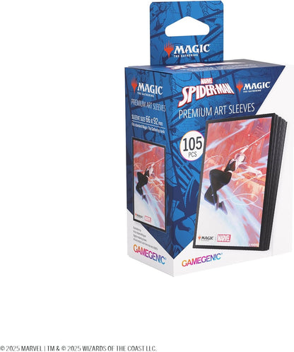 Gamegenic | Magic: The Gathering - Marvel's Spider-Man Premium Art Sleeves - Spider-Gwen| 105 Sleeves Per Pack | Trading Card Accessory