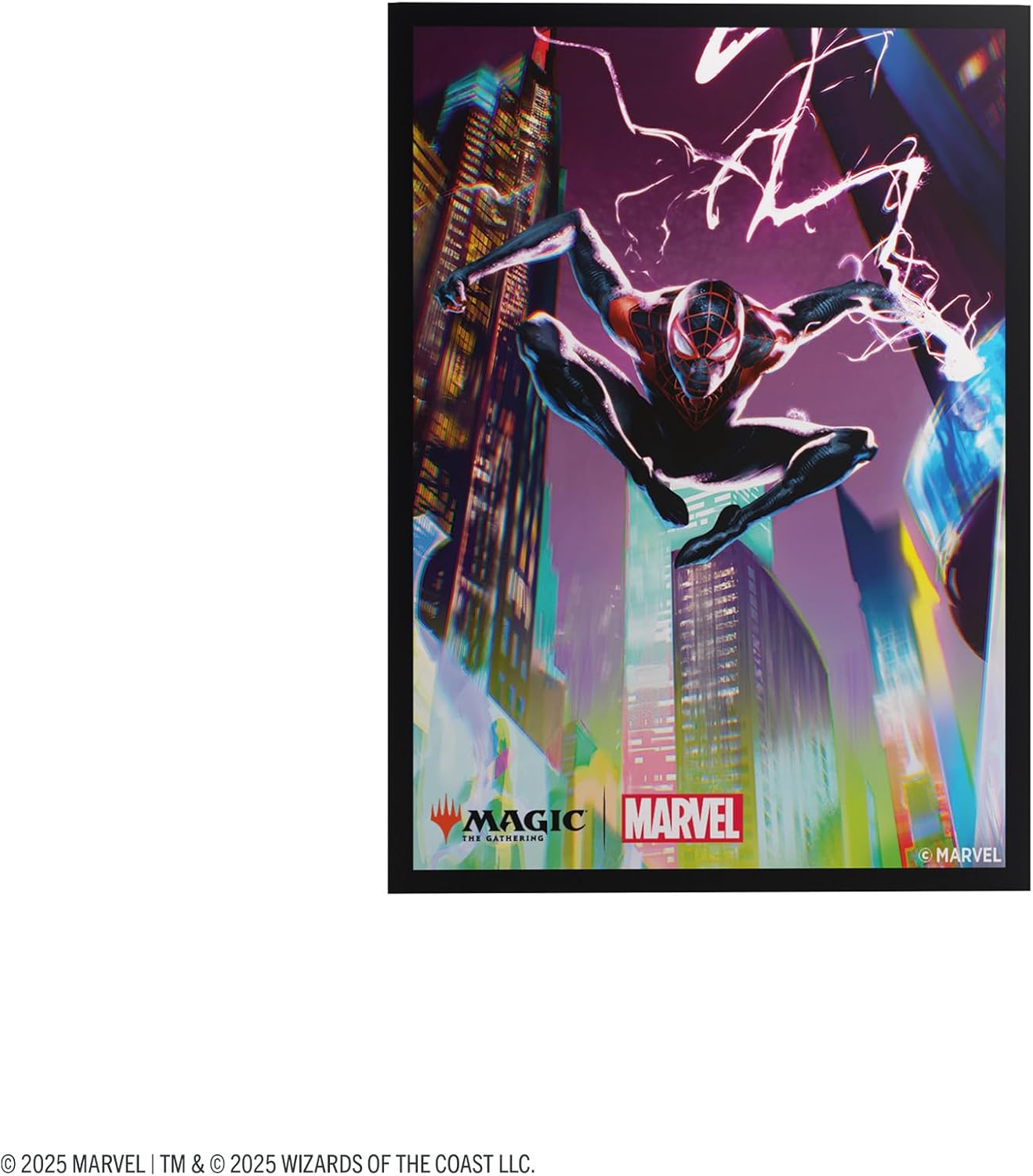 Gamegenic | Magic: The Gathering - Marvel's Spider-Man Premium Art Sleeves - Spider-Man Miles Morales| 105 Sleeves Per Pack | Trading Card Accessory