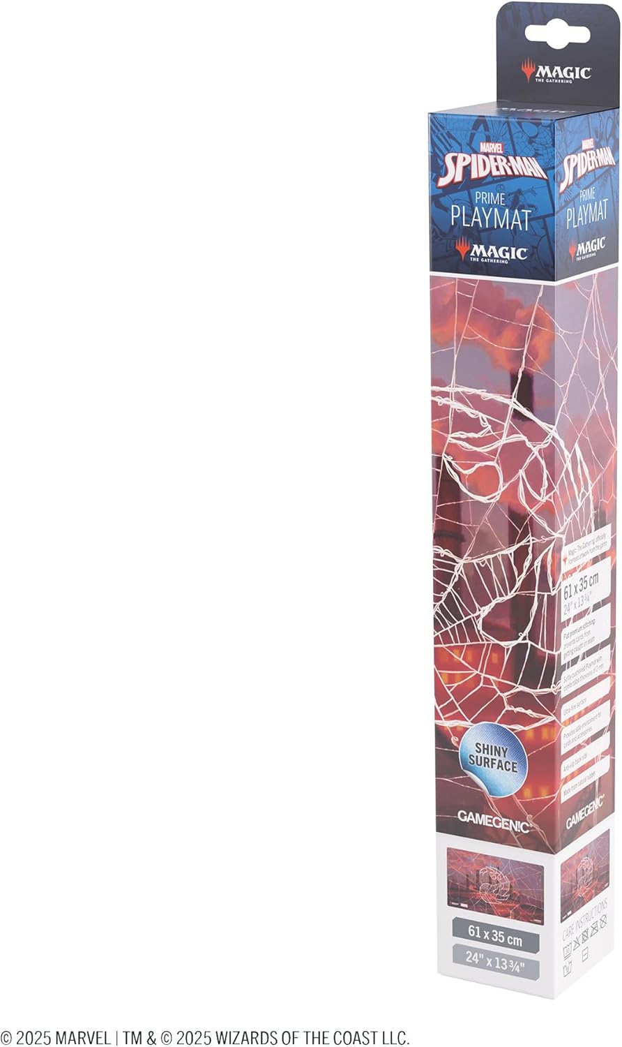 Gamegenic | Magic: The Gathering - Marvel's Spider-Man - Shiny Playmat: Spider-Man Mountain | Trading Card Accessory