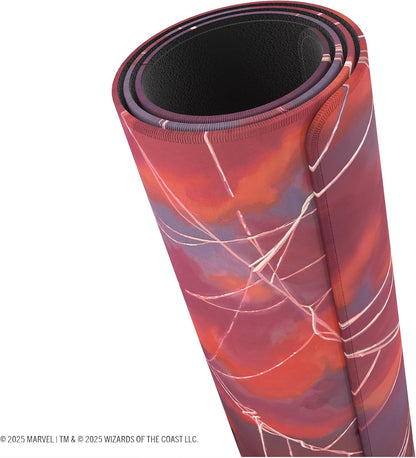 Gamegenic | Magic: The Gathering - Marvel's Spider-Man - Shiny Playmat: Spider-Man Mountain | Trading Card Accessory