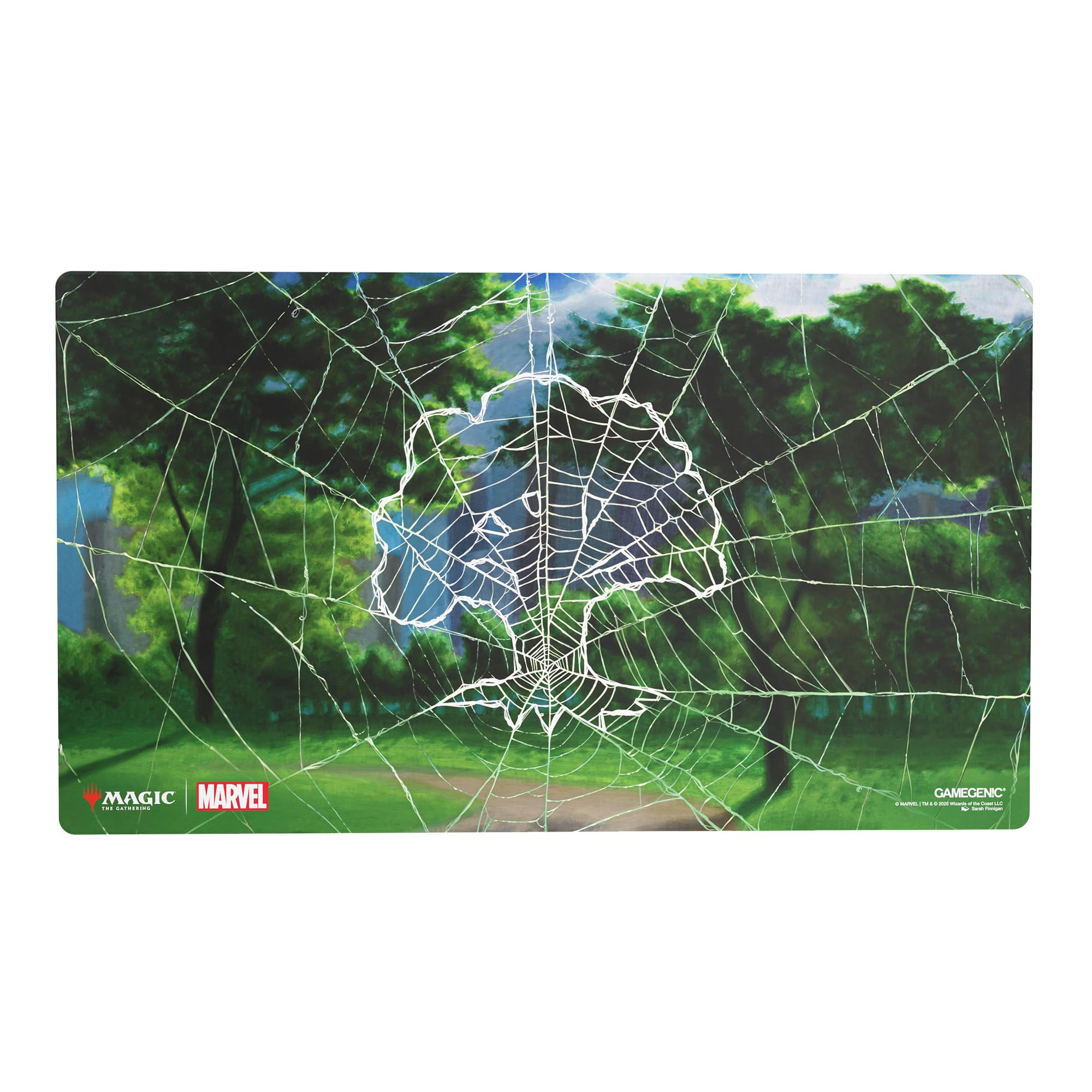 Gamegenic | Magic: The Gathering - Marvel's Spider-Man - Shiny Playmat: Spider-Man Forest | Trading Card Accessory