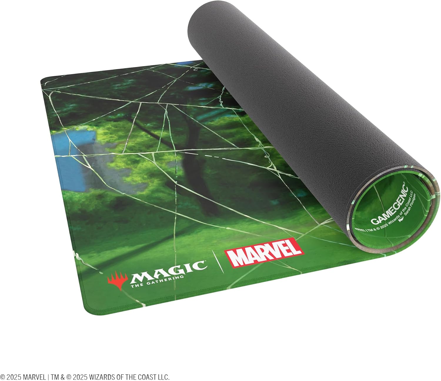 Gamegenic | Magic: The Gathering - Marvel's Spider-Man - Shiny Playmat: Spider-Man Forest | Trading Card Accessory
