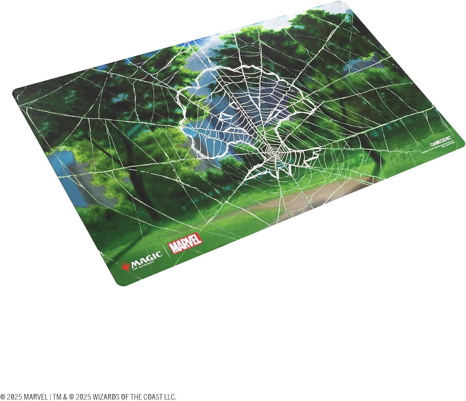 Gamegenic | Magic: The Gathering - Marvel's Spider-Man - Shiny Playmat: Spider-Man Forest | Trading Card Accessory