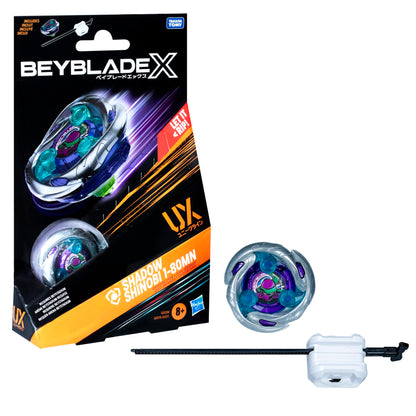Beyblade X Shadow Shinobi 1-80MN UX Starter Pack Top and Launcher