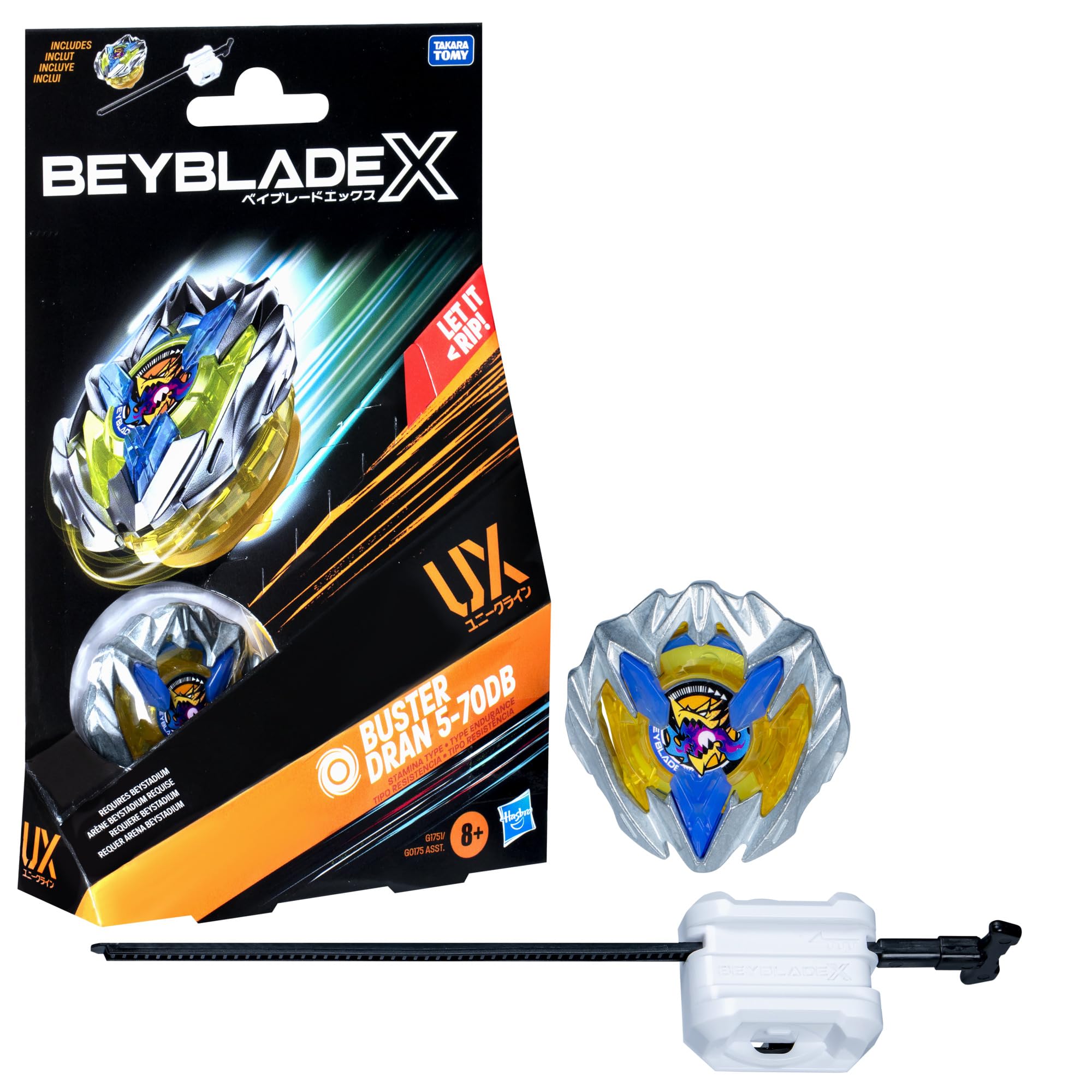 Beyblade X Buster Dran 5-70DB UX Starter Pack Top and Launcher