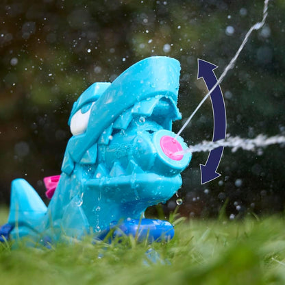 Nerf Super Soaker Hop & Chomp Wasserspielzeug | verspritzt Wasser | mampfender Kiefer | lässt Sich an einem Gartenschlauch befestigen | Outdoor-Sprinklerspielzeug für Kinder | ab 3 Jahren