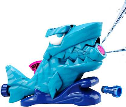 Nerf Super Soaker Hop & Chomp Wasserspielzeug | verspritzt Wasser | mampfender Kiefer | lässt Sich an einem Gartenschlauch befestigen | Outdoor-Sprinklerspielzeug für Kinder | ab 3 Jahren