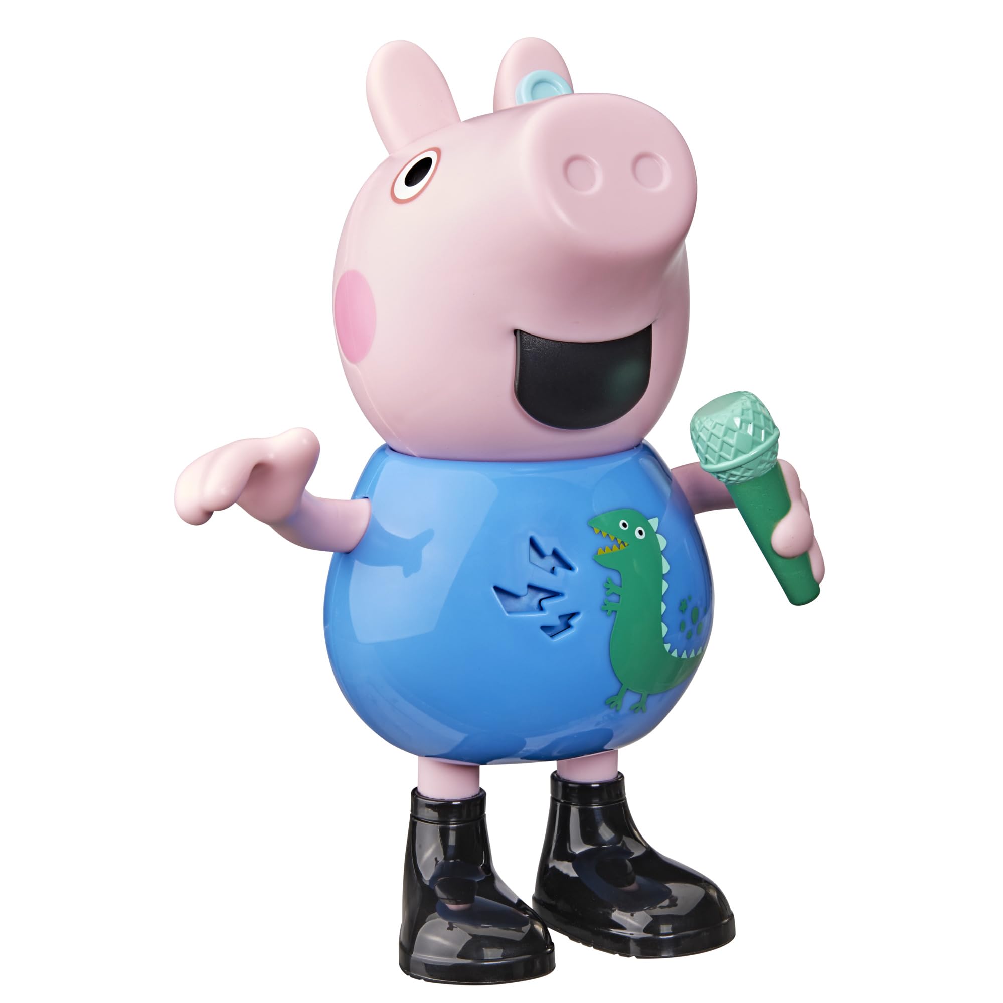 Peppa Pig Joke & Sing George 20-cm Figure, Musical Toy with 50+ Sounds and Songs, Preschool Toys for Girls and Boys Ages 3+ - English Version