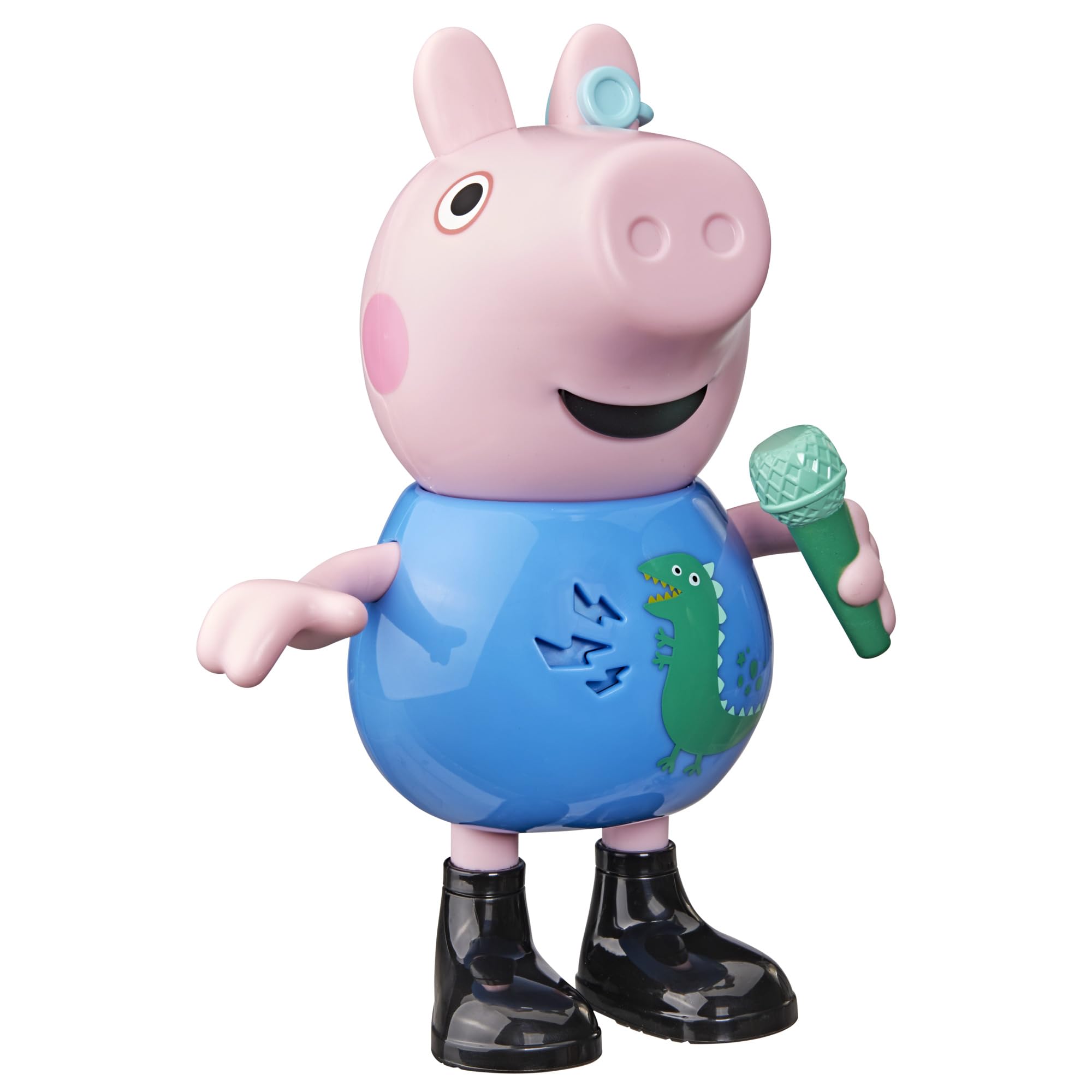 Peppa Pig Joke & Sing George 20-cm Figure, Musical Toy with 50+ Sounds and Songs, Preschool Toys for Girls and Boys Ages 3+ - English Version