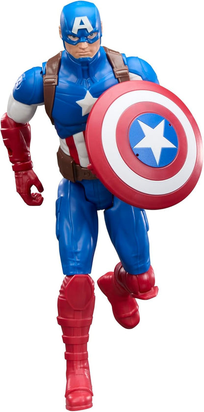 Marvel Avengers Titan Series Captain America 29.2-cm (11.5 inches) Action Figure, Super Hero Figures & Toys for kids, Ages 4+
