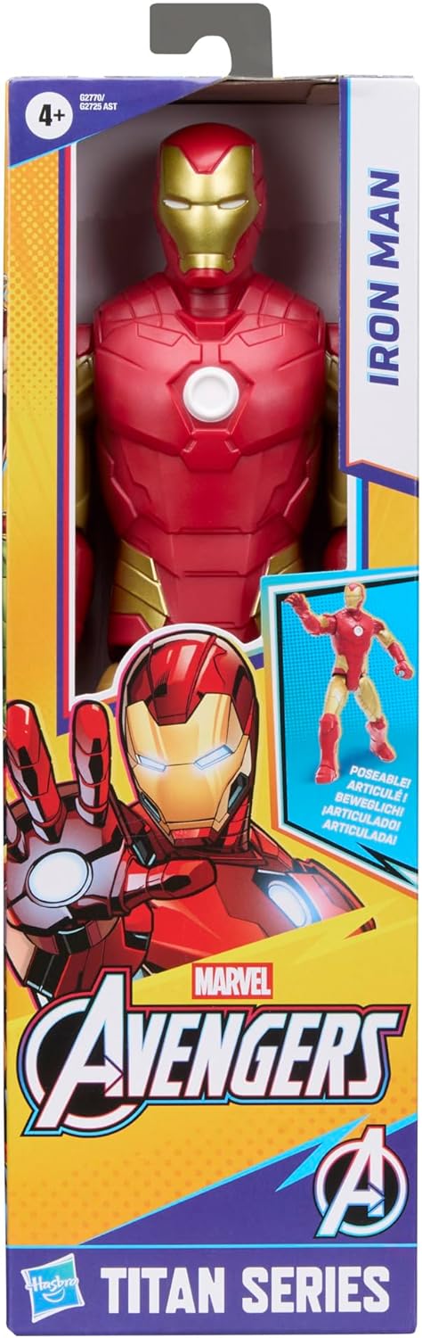 Marvel Avengers Titan Series Iron Man 29.2-cm (11.5 inch) Action Figure, Super Hero Figures & Toys for kids, Ages 4+