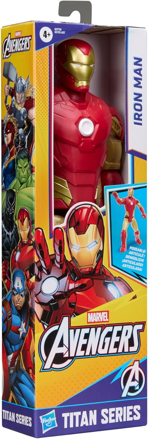 Marvel Avengers Titan Series Iron Man 29.2-cm (11.5 inch) Action Figure, Super Hero Figures & Toys for kids, Ages 4+