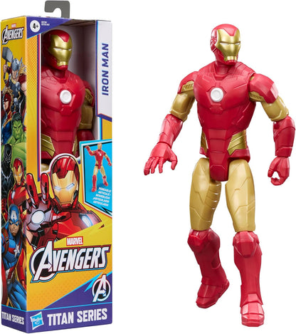 Marvel Avengers Titan Series Iron Man 29.2-cm (11.5 inch) Action Figure, Super Hero Figures & Toys for kids, Ages 4+