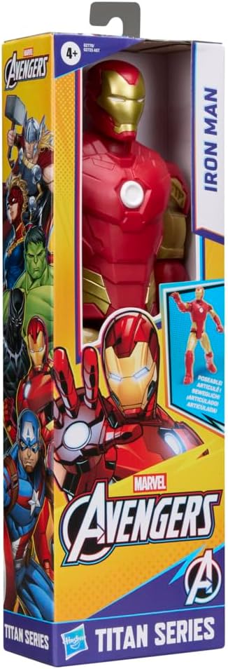 Marvel Avengers Titan Series Iron Man 29.2-cm (11.5 inch) Action Figure, Super Hero Figures & Toys for kids, Ages 4+