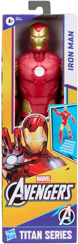 Marvel Avengers Titan Series Iron Man 29.2-cm (11.5 inch) Action Figure, Super Hero Figures & Toys for kids, Ages 4+