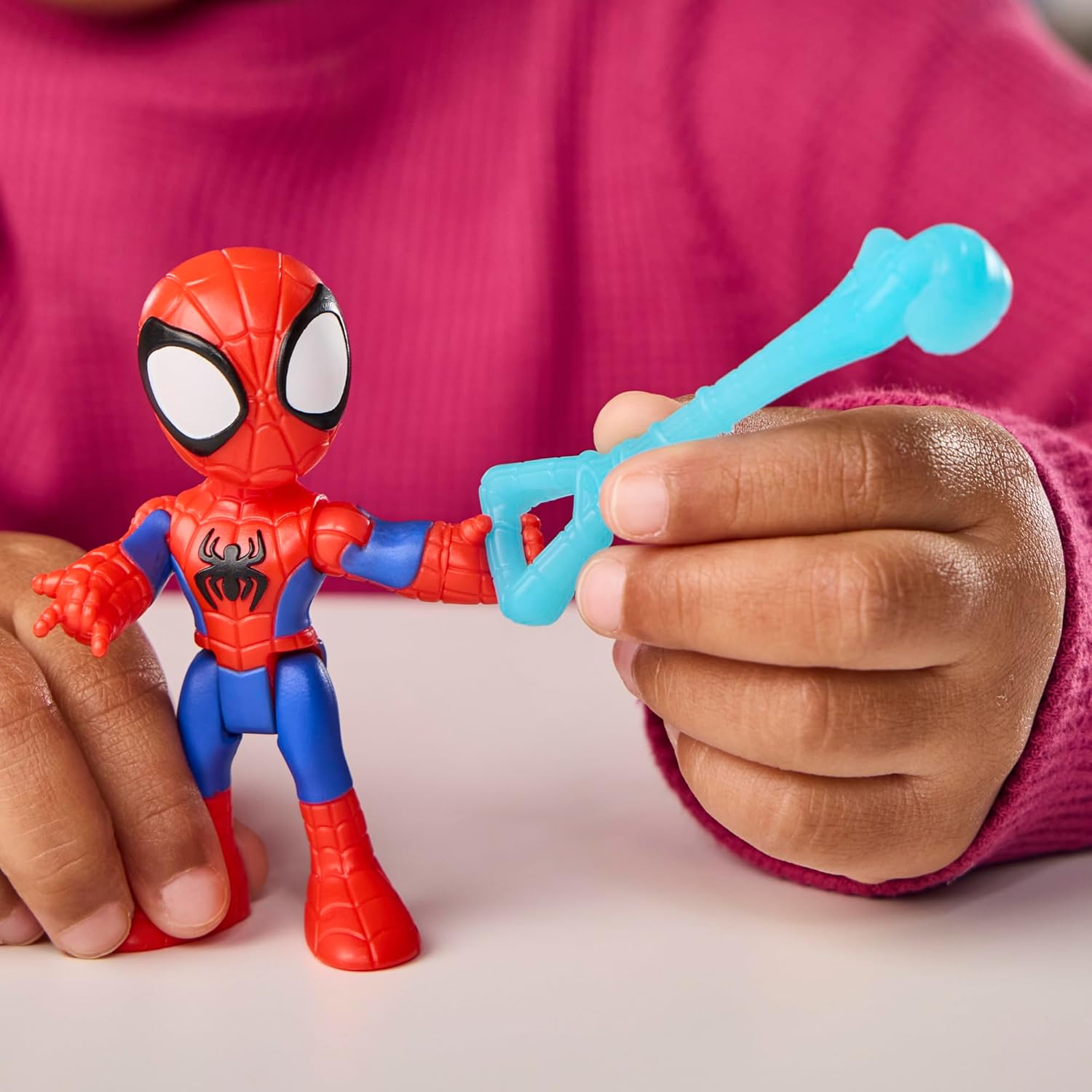 Marvel Spidey and His Amazing Friends Team Spidey Copter, 7.6-cm (3 inch) Action Figure & Toy Vehicle with Projectile, Super Hero Toys, Ages 3+, Red