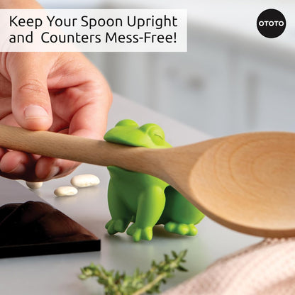 Ototo - Spoon And Pot Lid Holder - Green - Hoptop Compact