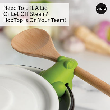 Ototo - Spoon And Pot Lid Holder - Green - Hoptop Compact