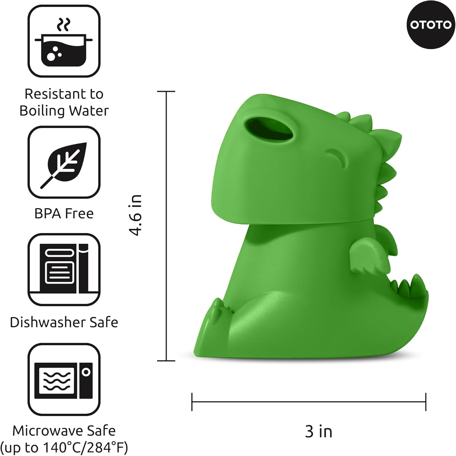 Ototo - Dracowave Microwave Cleaner - Grøn - Compact Size To Fit Most Standard Microwaves