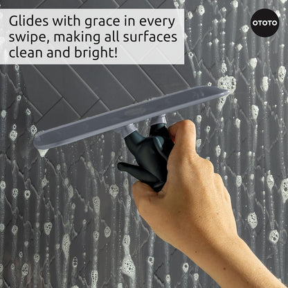 Ototo - Chill Cat Squeegee - Muted Grey And Dark Blue - Compact