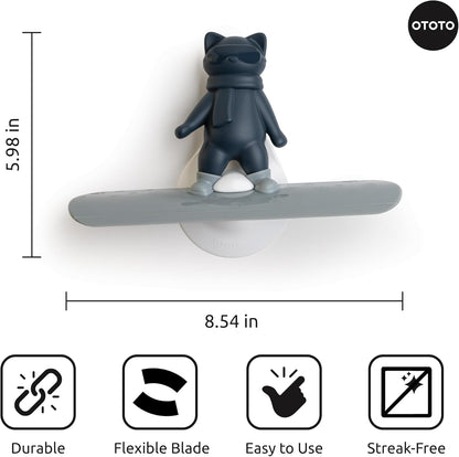 Ototo - Chill Cat Squeegee - Muted Grey And Dark Blue - Compact