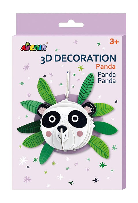 3D-decoratie: Panda 21 x 14,8 cm, in doos 15,2 x 1 x 24,5 cm, 3+.