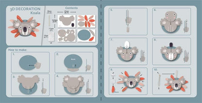 3D-decoratie: Koala 21 x 14,8 cm, in doos 15,2 x 1 x 24,5 cm, 3+.