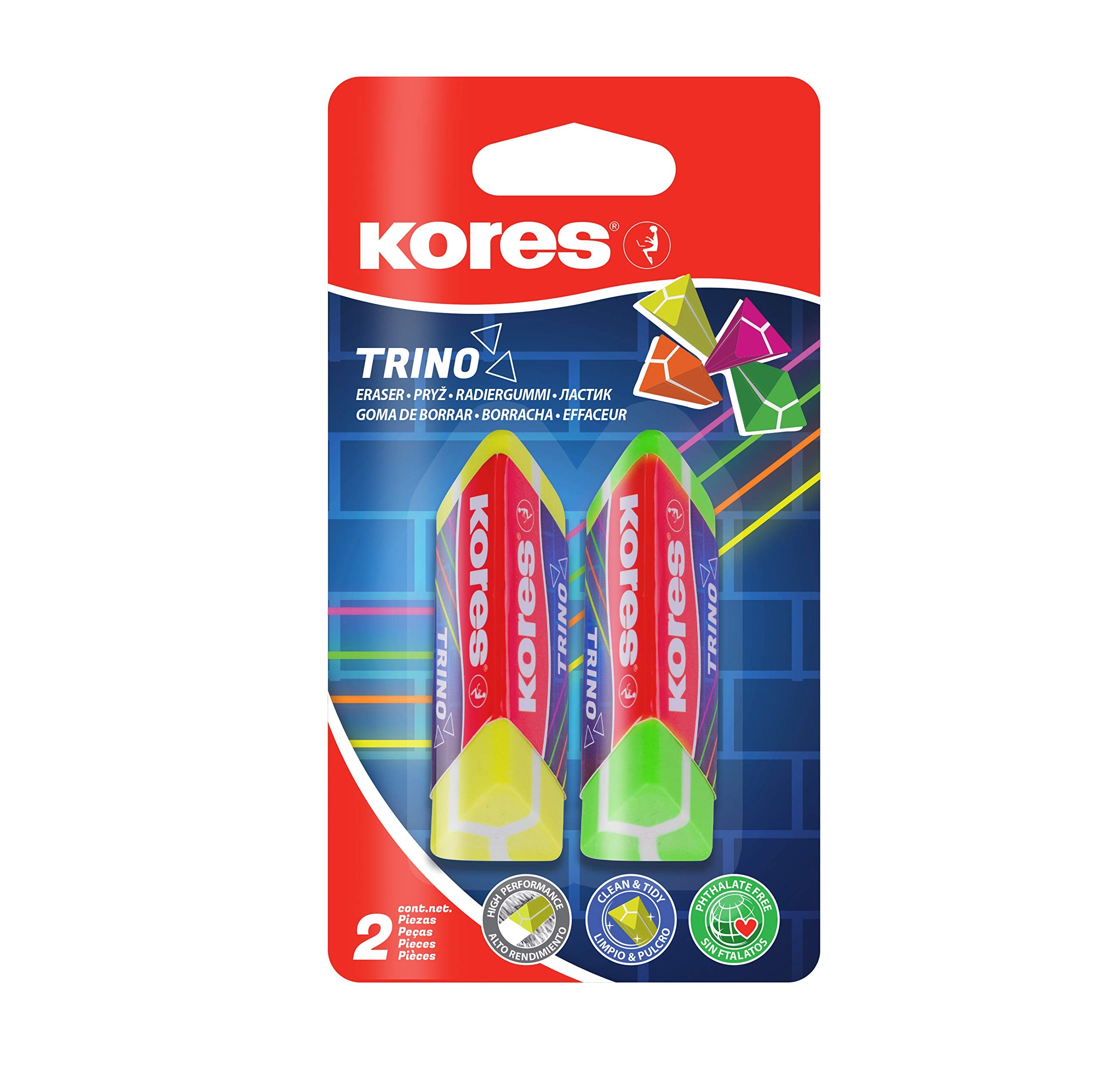 Kores - Trino Eraser - 2-Pack (740523)