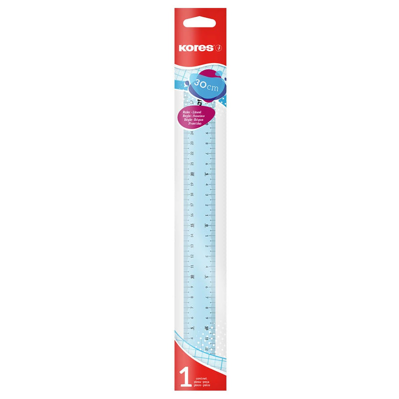 Kores - Acrylic Ruler - 30 Cm Mix (742130)