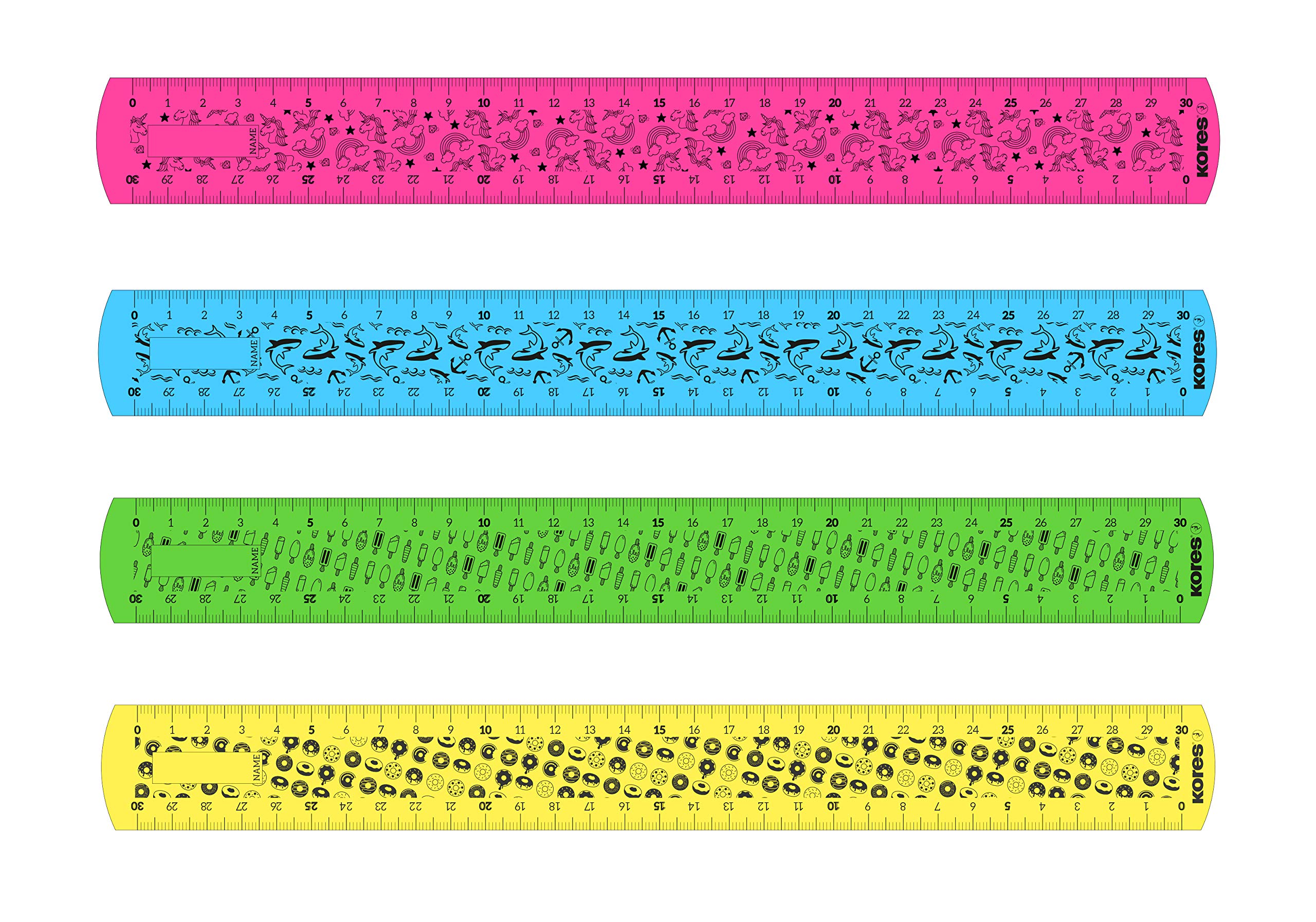 Kores - Elastic Ruler - 30 Cm - Mix (742160)