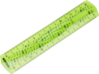 Kores - Elastic Ruler - 15 Cm - Mix (742161)