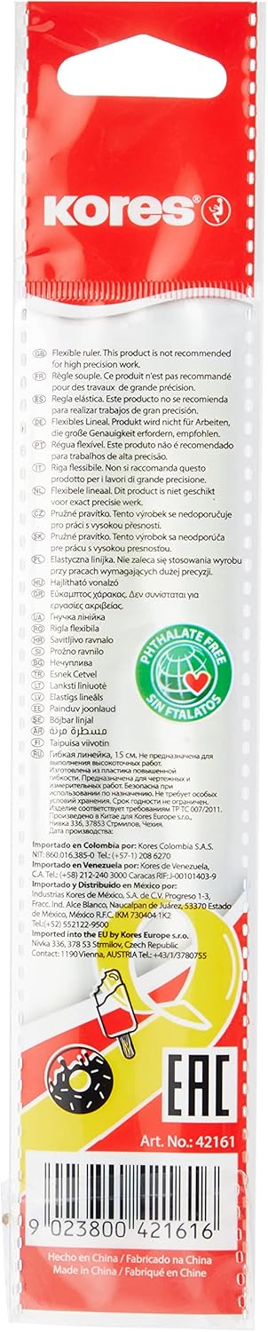 Kores - Elastic Ruler - 15 Cm - Mix (742161)