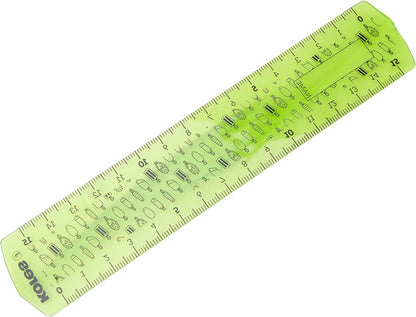 Kores - Elastic Ruler - 15 Cm - Mix (742161)