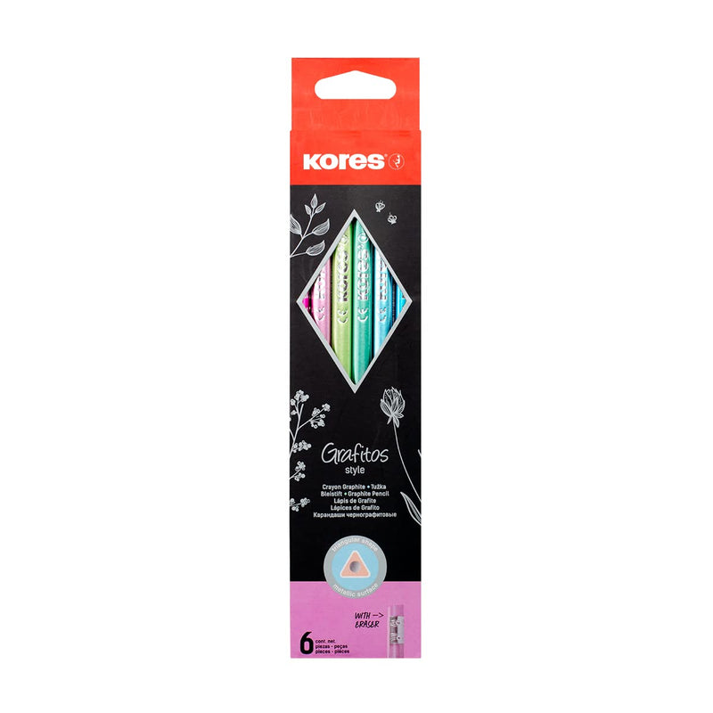 Kores - Grafitos Style - 6-Pack - School Pencils (792810)