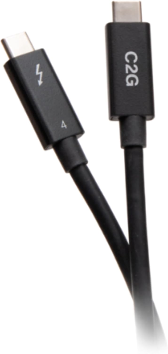 C2G 2.5ft (0.8m) Thunderbolt 4 USB-C Active Cable 40Gbps Transfer Speeds, 100Watt Power Delivery and 8K Video