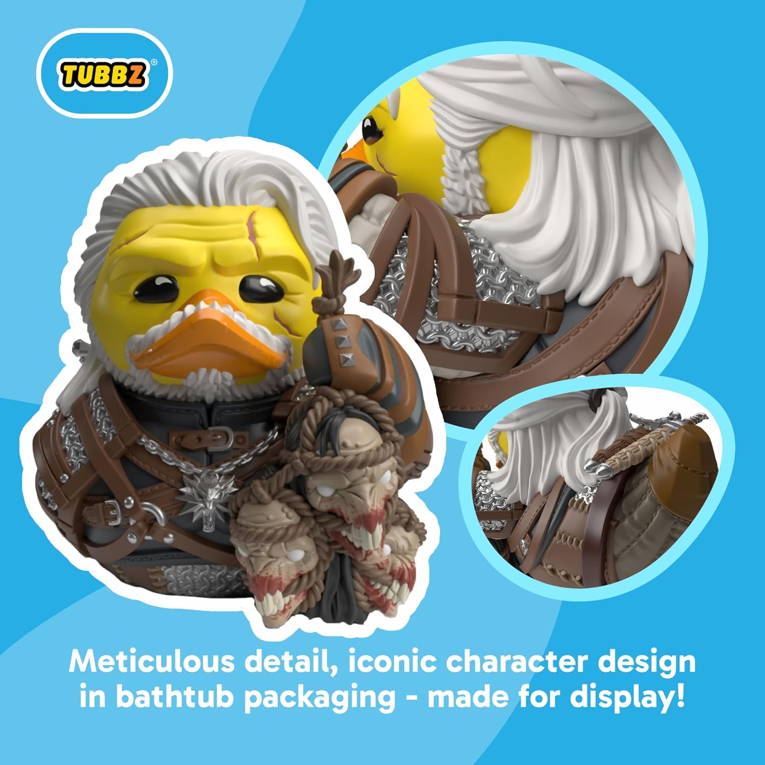 TUBBZ First Edition: The Witcher - Geralt of Rivia Cosplaying Rubber Duck Vinyl Figure – Official Collectible for Fans of The Witcher