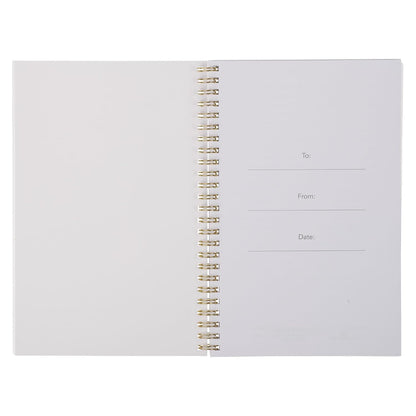 Christian Art Gifts Footprints in the Sand Writing Wirebound Notebook - Psalm 118:29 Bible Verse, Flexible Cover Prayer Journal, 128 Ruled Pages w/Scripture, 8.5" x 5.9" x 0.6" (216mm x 150mm x 15mm