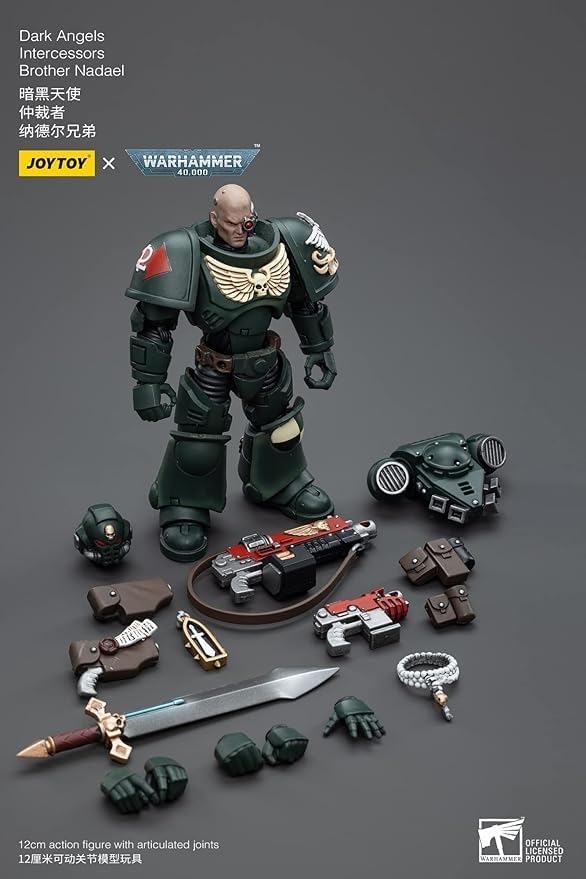 Bloomage Joytoy Tech - Joytoy Warhammer 40.000 - Dark Angels Intercessors Brother Nadael 1/18 Action Figure