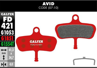 AVID Advance Code 2007 – 10 – Bremsbeläge, schwarz