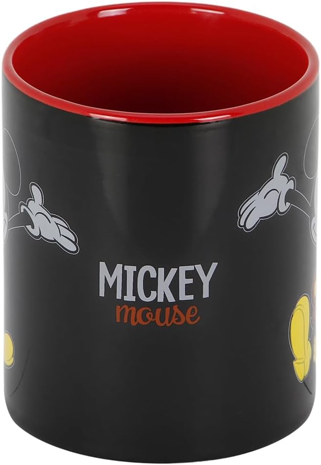 Disney Topolino Face-Tazza, Nero, 13 x 9.5 cm