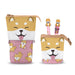 Oh My Pop! Cute Pencil Case + 10-Colour Pen + Erasable Gel Pen School Set 3 Pieces 11.5 x 17 cm, One Size